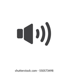 Speaker icon on the white background