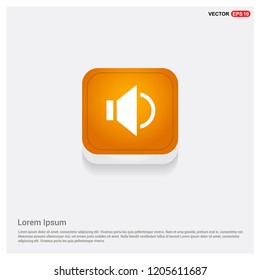 speaker icon Orange Abstract Web Button - Free vector icon