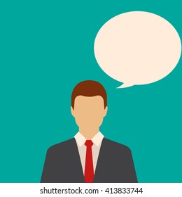 speaker  icon. orator speaking from tribune vector illustration
