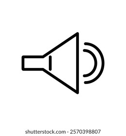Speaker icon Outline thin set