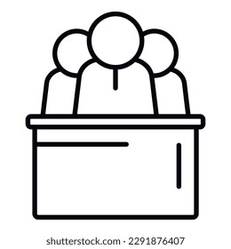 Speaker icon outline vector. Democracy vote. Voter people