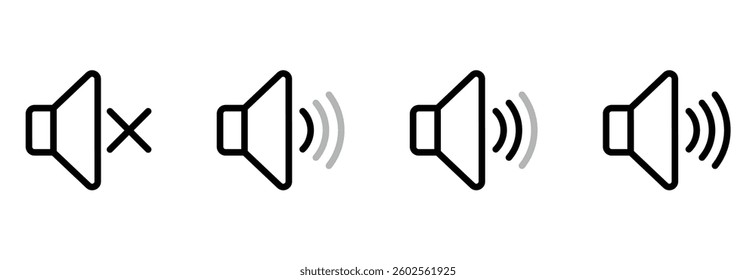 
speaker icon outline vector design