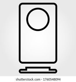 Speaker icon, outline vector sign, linear style pictogram isolated on white. Symbol, logo illustration. Editable stroke. Eps10 vector illustration.