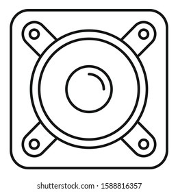 Speaker icon. Outline speaker vector icon for web design isolated on white background
