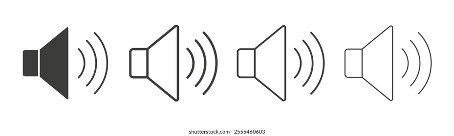 Speaker icon pack. vector illustration