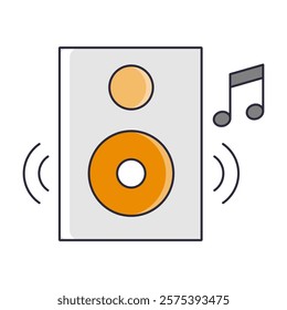 Speaker Icon Representing Music, Sound Systems, and Audio Playback