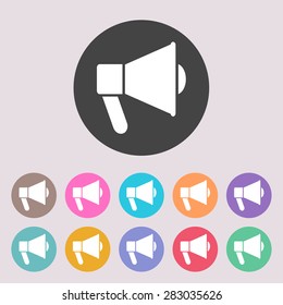 Speaker icon. Set of colored icons.