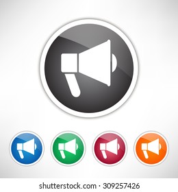 Speaker icon. Set of colored icons.