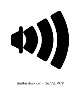 conjunto de iconos de altavoz con estilo glifo. Ilustración gráfica vectorial. Adecuado para diseño de sitios web, logotipo, aplicación, plantilla y ui