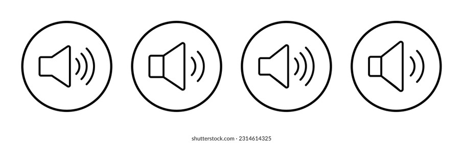 Speaker icon set illustration. volume sign and symbol. loudspeaker icon. sound symbol