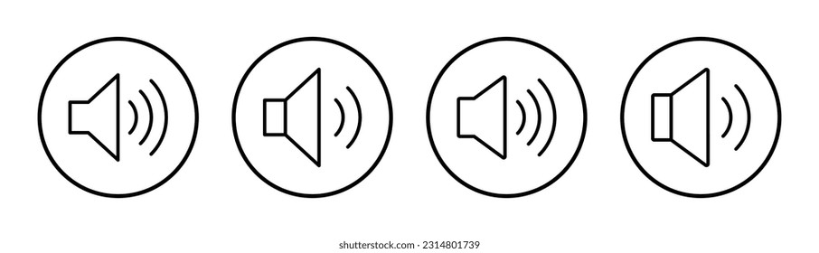 Speaker icon set illustration. volume sign and symbol. loudspeaker icon. sound symbol