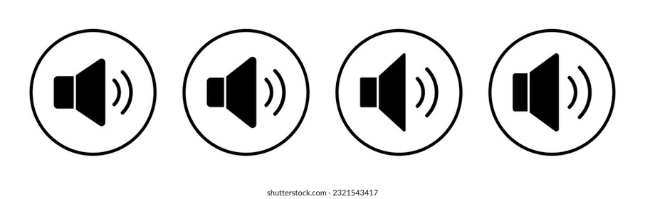 Speaker icon set illustration. volume sign and symbol. loudspeaker icon. sound symbol