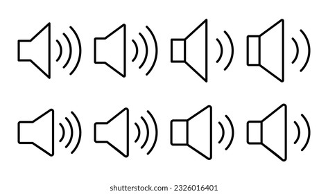 Icono del altavoz. signo de volumen y símbolo. icono de altavoz. símbolo de sonido