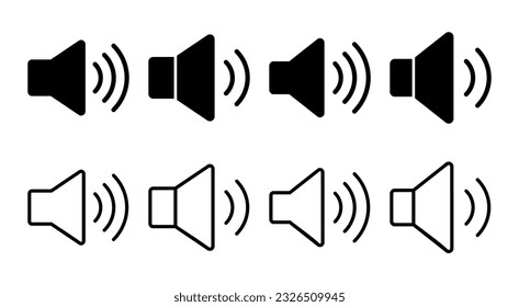 Speaker icon set illustration. volume sign and symbol. loudspeaker icon. sound symbol