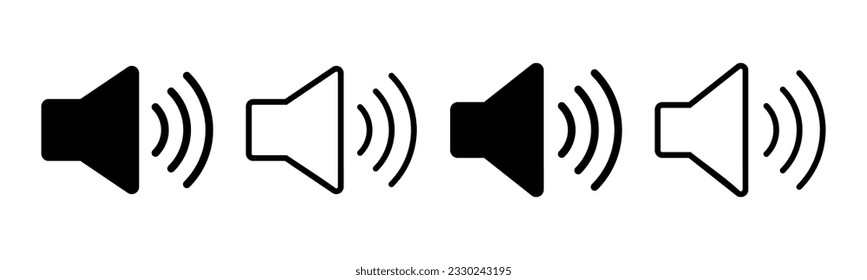 Icono del altavoz. signo de volumen y símbolo. icono de altavoz. símbolo de sonido