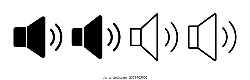 Speaker icon set illustration. volume sign and symbol. loudspeaker icon. sound symbol