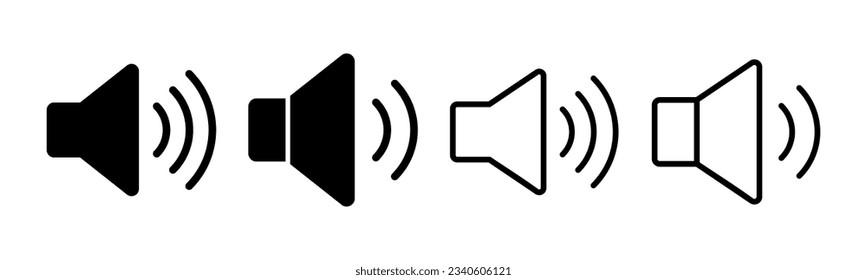 Icono del altavoz. signo de volumen y símbolo. icono de altavoz. símbolo de sonido