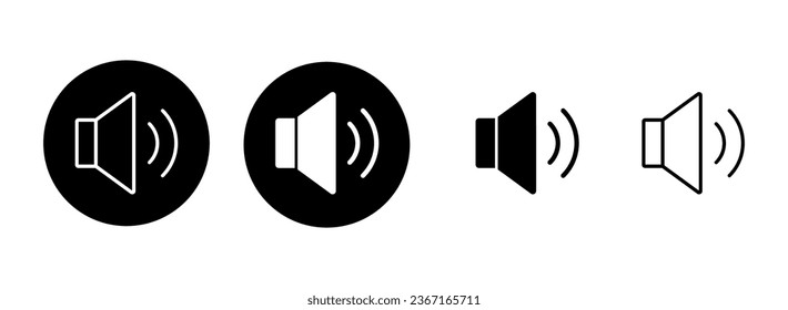 Icono del altavoz. signo de volumen y símbolo. icono de altavoz. símbolo de sonido