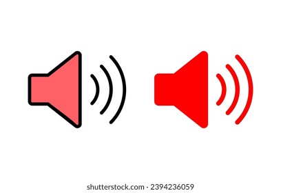 Icono del altavoz. signo de volumen y símbolo. icono de altavoz. símbolo de sonido