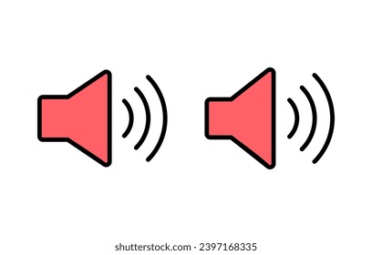 Icono del altavoz. signo de volumen y símbolo. icono de altavoz. símbolo de sonido
