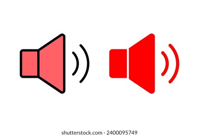 Speaker icon set illustration. volume sign and symbol. loudspeaker icon. sound symbol