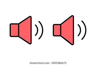 Speaker icon set illustration. volume sign and symbol. loudspeaker icon. sound symbol