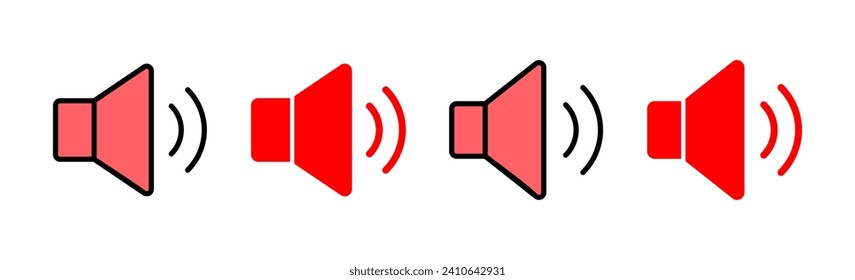 Icono del altavoz. signo de volumen y símbolo. icono de altavoz. símbolo de sonido