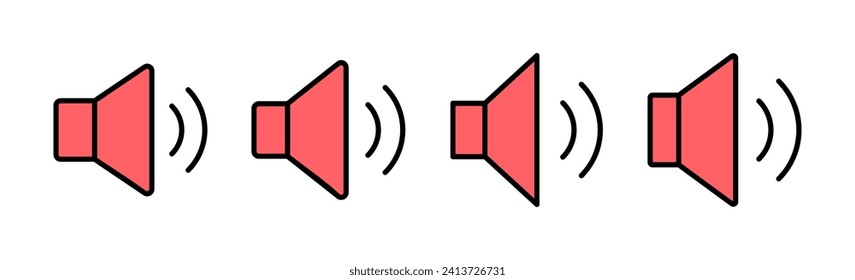 Speaker icon set illustration. volume sign and symbol. loudspeaker icon. sound symbol