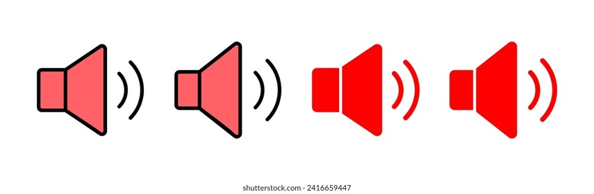Icono del altavoz. signo de volumen y símbolo. icono de altavoz. símbolo de sonido
