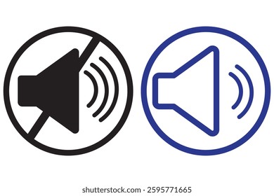 Speaker icon set illustration. volume sign and symbol. loudspeaker icon. sound symbol design eps 10 