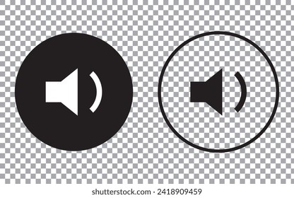 Speaker icon set. low volume icon vector. loudspeaker icon vector. sound symbol.