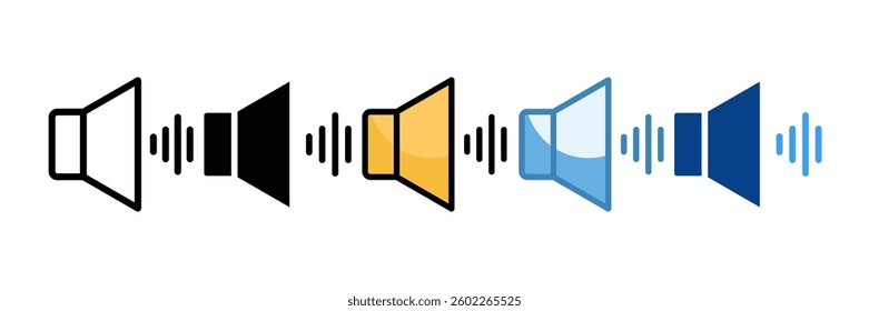 Speaker Icon Set Multiple Style Collection