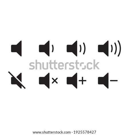 Speaker icon set. Sound icon