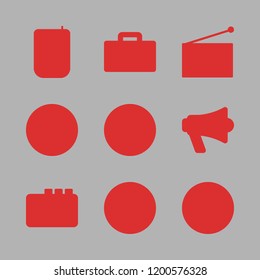 speaker icon set. vector set about presentation, lecture, megaphone and radio icons set.