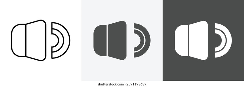 Speaker icon set vector art