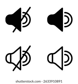 Lautsprechersymbol, Vektor einzeln auf Weiß.