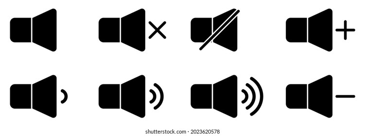 speaker icon set vector sign symbol of audio