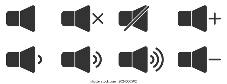 speaker icon set vector sign symbol