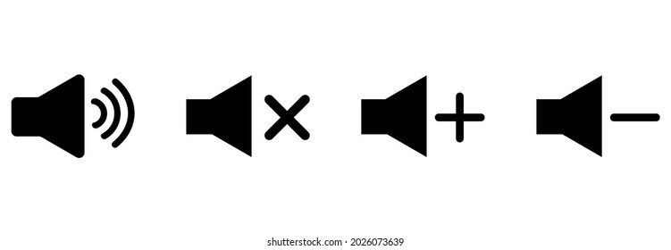 símbolo de símbolo del vector del conjunto de iconos del altavoz