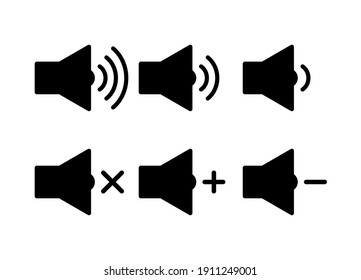 Speaker icon set vector. sound symbol vector illustration