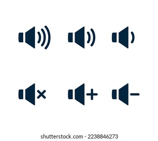 Speaker icon set vector. Sound vector icon. Speaker volume icon
