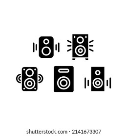 Speaker Icon Set Vector Symbol Design Illustration