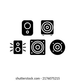 Icono del altavoz Juego de símbolos de vector Ilustración de diseño