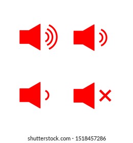 Speaker icon set vector. Volume icon. Loudspeaker icon vector
