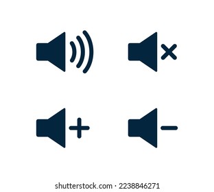 Speaker icon set vector. Volume icon. Sound icon set.