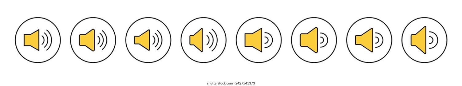 Speaker icon set vector. volume sign and symbol. loudspeaker icon. sound symbol