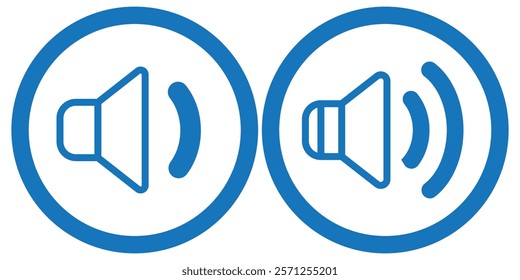 Speaker icon set vector. Volume icon. Loudspeaker icon vector