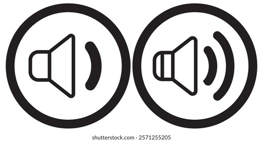 Speaker icon set vector. Volume icon. Loudspeaker icon vector