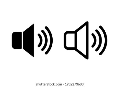 Speaker Icon Set. Volume Icon Vector. Loudspeaker Icon Vector. Sound Symbol