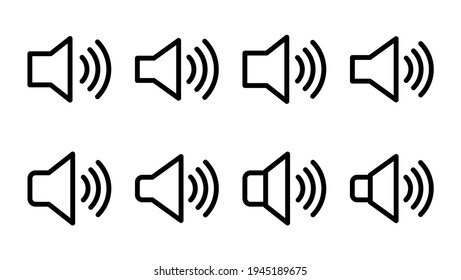 Speaker icon set. volume icon vector. loudspeaker icon vector. sound symbol